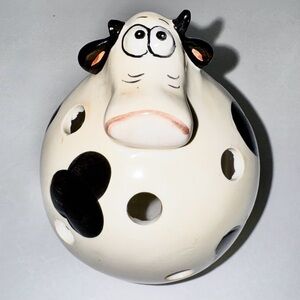Y2K Whimsical Candle Chubby Cow Theme Votive Tealight Candle Holder